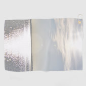 Serviette de golf Coucher de soleil sur l'eau (Horizontal)