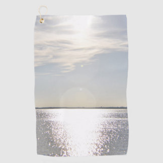 Serviette de golf Coucher de soleil sur l'eau
