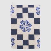 Serviette De Golf Couette bleue et blanche (Devant)