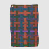 Serviette De Golf Couleur foncée "plaid" en tissu ou en toile (Devant)