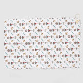 Serviette De Golf Couleur Motif sur blanc (Horizontal)