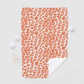 Serviette De Golf Couleur orange et Empreinte de léopard blanc (En situation)