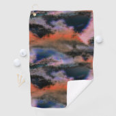 Serviette De Golf Couleur orange nuages foncés texture déversoir off (En situation)
