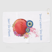 Serviette De Golf Couleur rouge mignon (Horizontal)