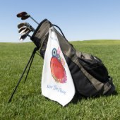 Serviette De Golf Couleur rouge mignon (Vert)