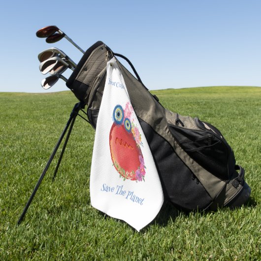 Serviette De Golf Couleur rouge mignon (Vert)