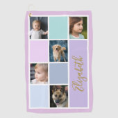 Serviette De Golf Couleur violet bloc de Modèle personnalisé Photos (Devant)