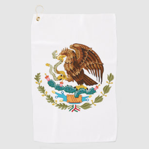 Serviette De Golf Couleur vivante Aigle mexicaine