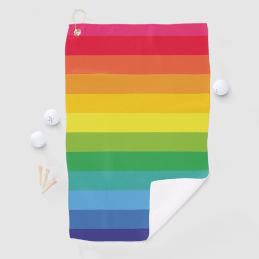 Serviette De Golf Couleurs arc-en-ciel claires et modernes (En situation)