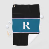 Serviette De Golf Couleurs de blocs monogramme classique cadeau pour (En situation)