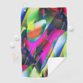 Serviette De Golf Couleurs extravagantes de formes abstraites et voy (En situation)