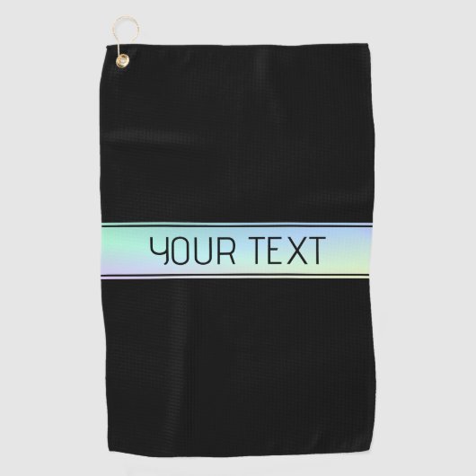 Serviette De Golf Couleurs Modernes Dégradées & Texte Modifiable (Devant)