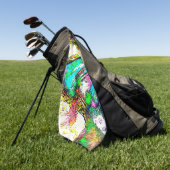 Serviette De Golf Couleurs vives - Rustique et rugueux comme un crép (Vert)