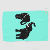 Serviette de golf Couple Elephant (Horizontal)