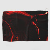 Serviette De Golf Courbes rouges ou ondulations dans les fonds rouge (Horizontal)