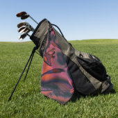 Serviette De Golf Courbes teintées brûlées dans relief rayé (Vert)