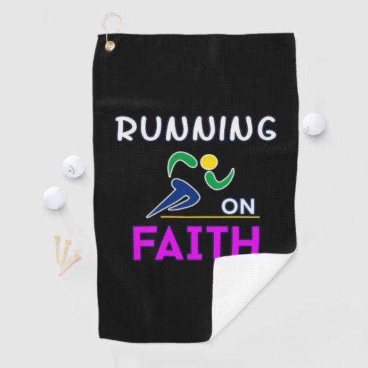 Serviette De Golf Courir sur la foi Christian Runner (En situation)