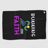 Serviette De Golf Courir sur la foi Christian Runner (Horizontal)