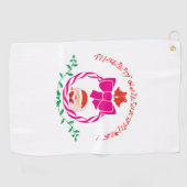 Serviette De Golf Couronne de Noël (Horizontal)