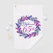 Serviette De Golf Couronne rose pourpre 65e anniversaire (En situation)