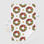 Serviette De Golf Couronnes de Noël (En situation)
