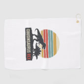 Serviette De Golf Cousinsaurus Rex Funny Dinosaur Vintage Shirt Desi (Horizontal)