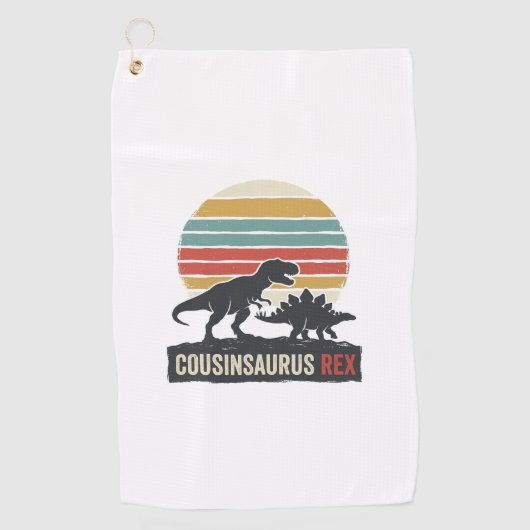 Serviette De Golf Cousinsaurus Rex Funny Dinosaur Vintage Shirt Desi (Devant)