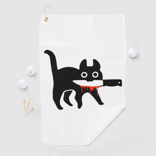 Serviette De Golf Couteau de chat (En situation)