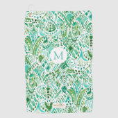 Serviette De Golf Coutume OBTENANT à' TURT le tribal vert de tortue (Devant)