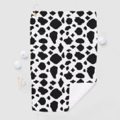 Serviette De Golf Cow Pattern Animal Print Black and White (En situation)