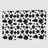 Serviette De Golf Cow Pattern Animal Print Black and White (Horizontal)