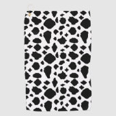 Serviette De Golf Cow Pattern Animal Print Black and White (Devant)