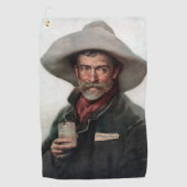 Serviette De Golf Cowboy espagnol Ranchero dans le Vieux-Ouest Saloo (Devant)