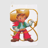 Serviette De Golf Cowboy Retro Boy Child Cute Western (Devant)