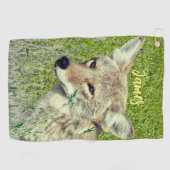 Serviette De Golf Coyote animal sauvage (Horizontal)