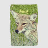 Serviette De Golf Coyote animal sauvage (Devant)