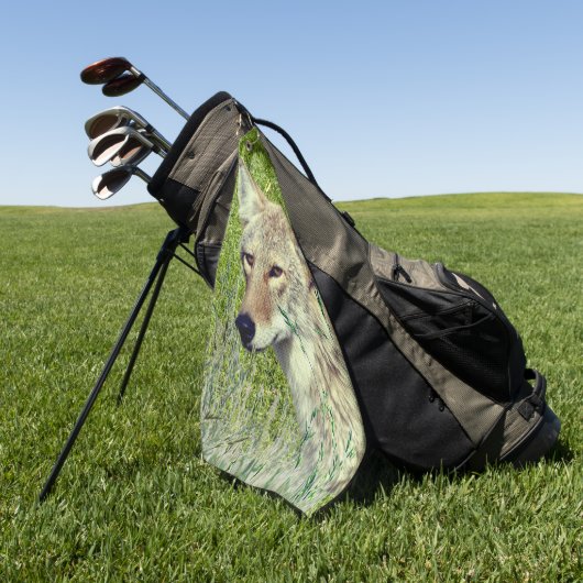 Serviette De Golf Coyote animal sauvage (Vert)