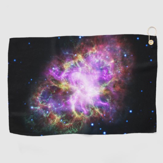 Serviette De Golf Crabe Nebula Supernova Remnant Hubble Composite (Horizontal)