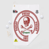 Serviette de golf Crâne (En situation)