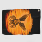 Serviette De Golf Crâne à aigle (Horizontal)