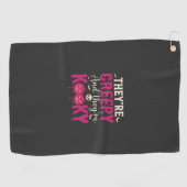 Serviette De Golf Crâne de citrouille de Halloween design effrayant_ (Horizontal)