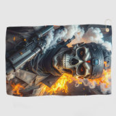 Serviette De Golf Crâne de la Mort (Horizontal)