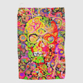 Serviette De Golf Crâne fleuri (Devant)