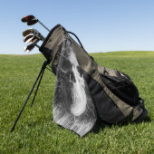 Serviette De Golf Crâne humain (Vert)