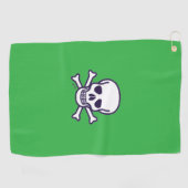 Serviette De Golf Crâne n Bones green golf serviette (Horizontal)