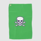 Serviette De Golf Crâne n Bones green golf serviette (Devant)