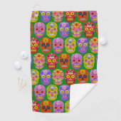 Serviette De Golf Crânes de fleurs Motif sans soudure 2018 (En situation)