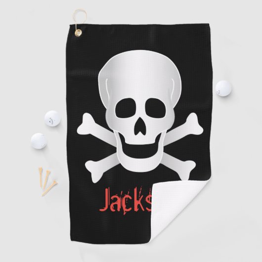 Serviette De Golf Crânes Et Traverses (En situation)