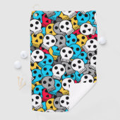 Serviette De Golf crânes multicolores (En situation)