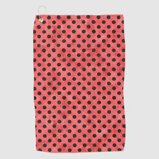 Serviette De Golf Crânes rouges et série Tournesol Conception 4 (Devant)